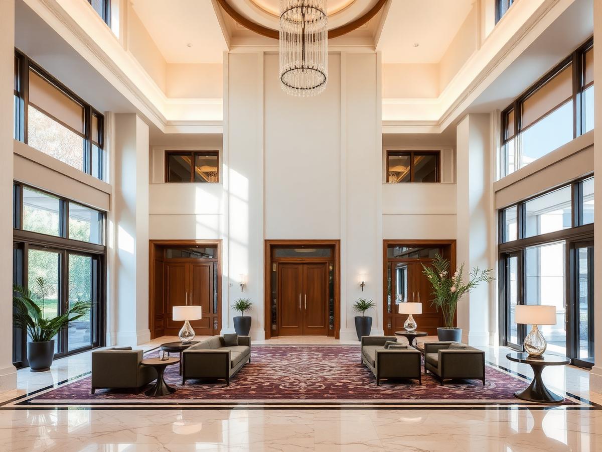 Lobby de grandes dimensiones
